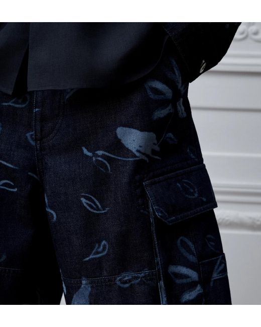Dior Blue Iviera Cargo Shorts for men