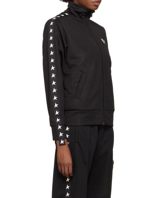Golden Goose Deluxe Brand Black Star Tape Zipped Jacket
