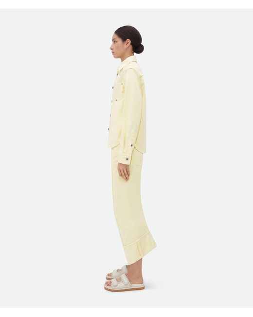 Bottega Veneta White Jack Flat Mules