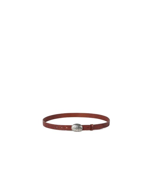 Brunello Cucinelli White Leaf Motif Braided Buckle Belt for men