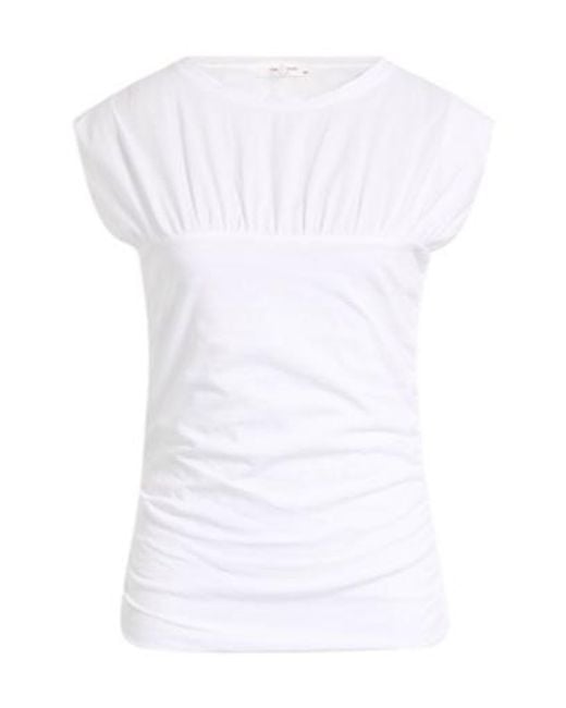 Rag & Bone White Sleeveless Round-Neck Top