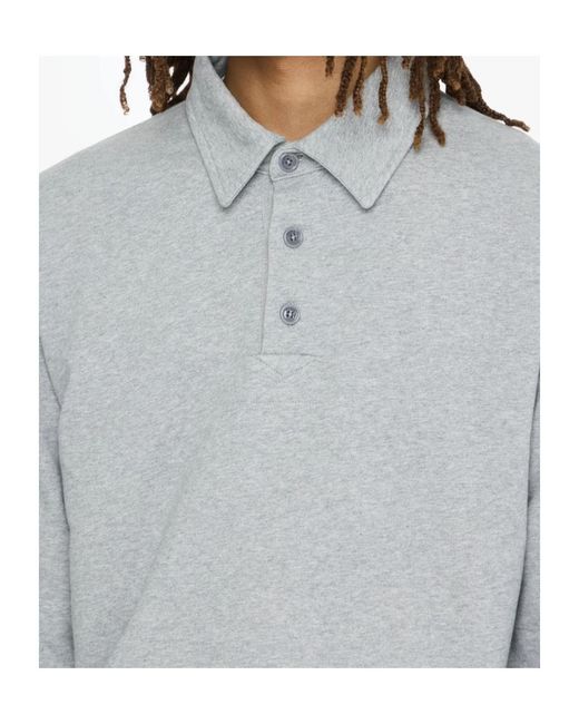 J.W. Anderson Gray Jw Anderson Rugby Long Sleeved Polo Shirt for men