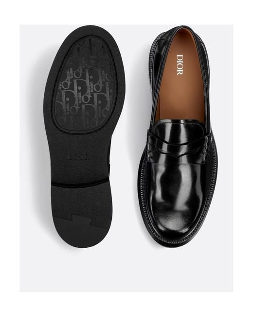 Dior Black Homme Carlo Slip-On Loafers for men