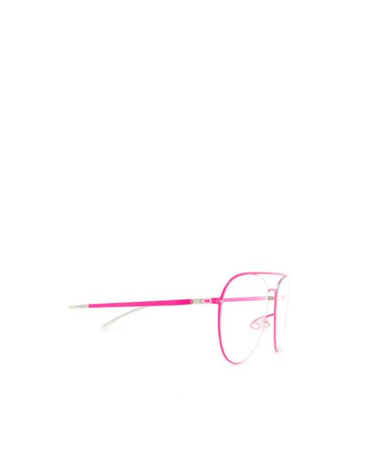 Mykita White Aero Aviator Frame Glasses for men