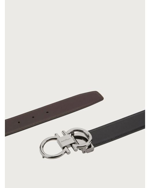 Ferragamo White Ferragamo Reversible Belt for men