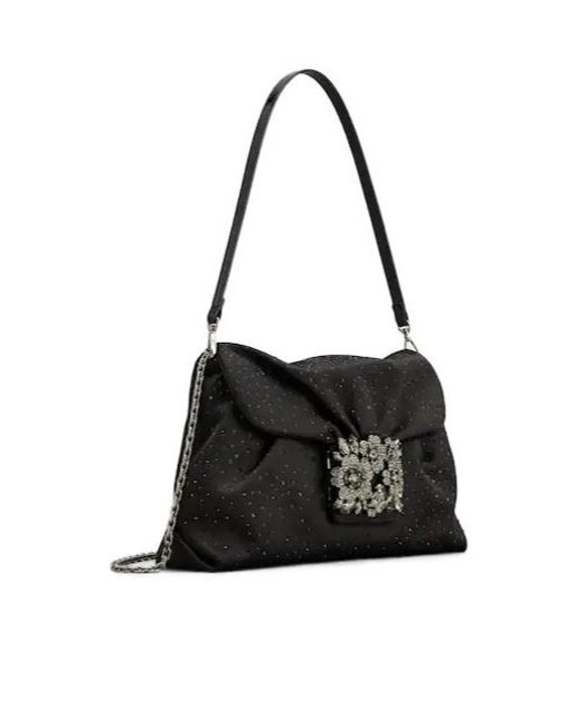 Roger Vivier Black Efflorescence Mini Bag
