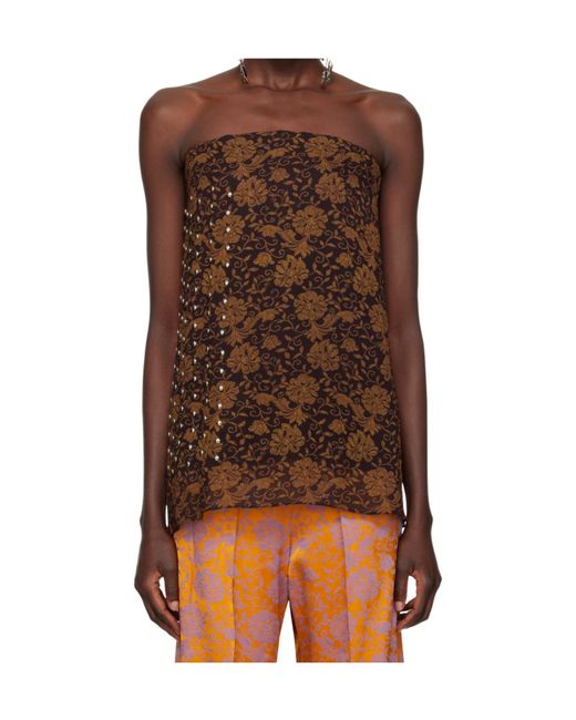 Dries Van Noten Brown Sleeveless Vest