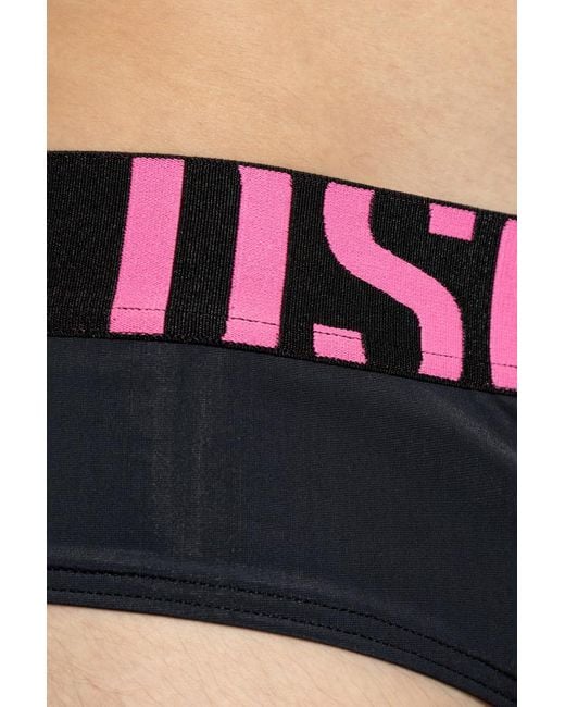 DSquared² Purple Elastic Waist Swimming Trunks for men