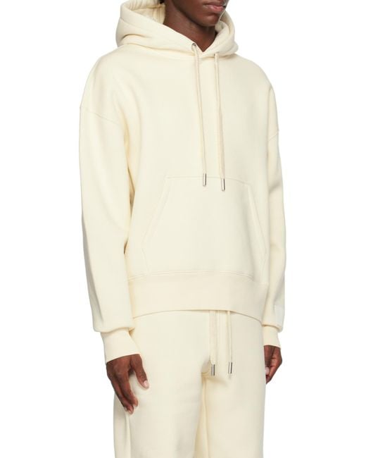 AMI Natural Long-Sleeved Drawstring Hoodie for men