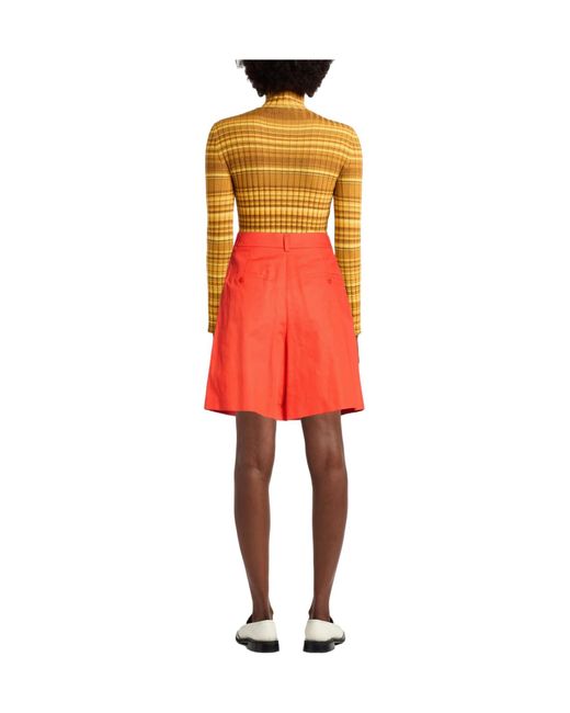 Weekend by Maxmara Red Minimal Solid Shorts