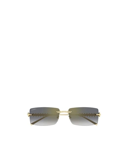 Cartier Multicolor Rectangle Frameless Sunglasses for men