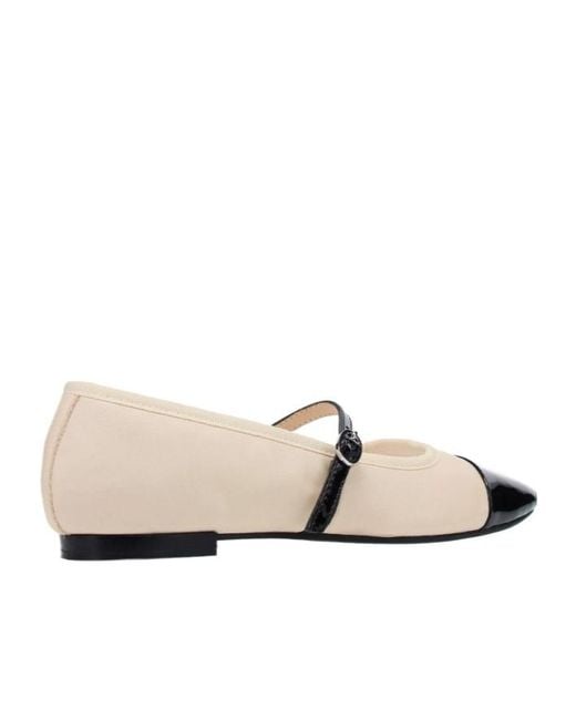 Repetto Natural Georgiana Buckle-Fastening Cap-Toe Ballet Flats