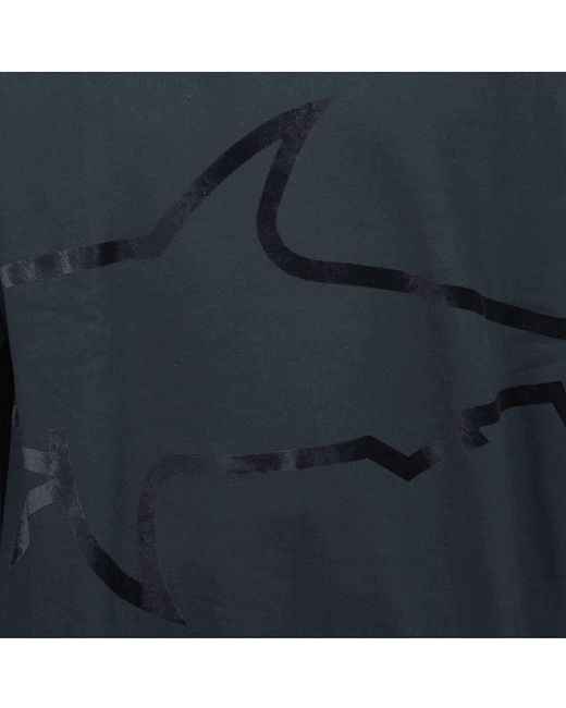Paul & Shark Blue Round-Necked Logo Sweater for men