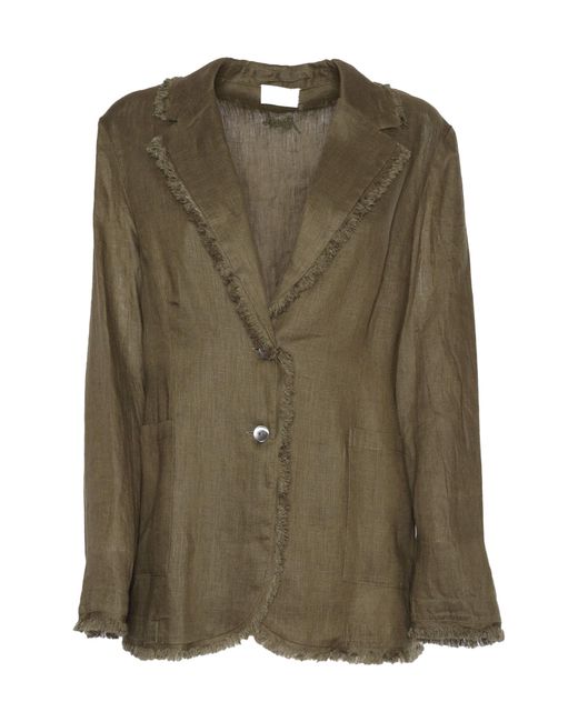 P.A.R.O.S.H. Green Frayed Blazer