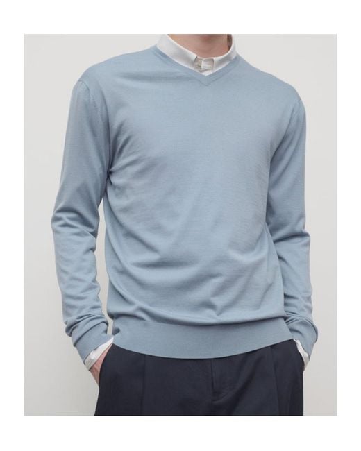 The Row Blue Senna Long-Sleeved Pullover for men