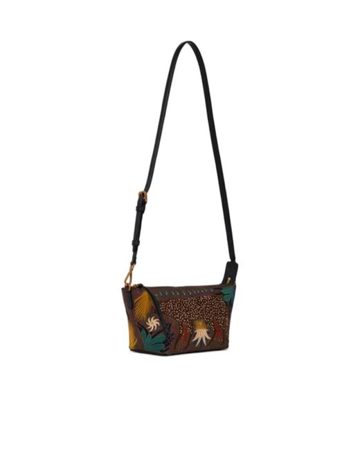 Etro Brown X Tabby Booth Arnica Shoulder Bag With Embroidery