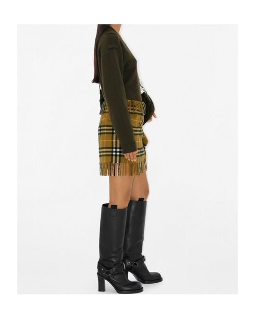 Burberry Metallic Gonna Con Fibbia Decorativa