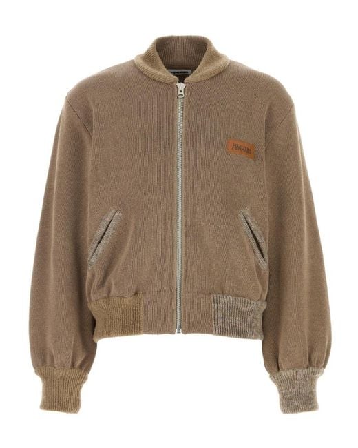 Magliano Brown Knitted Bomber Jacket for men