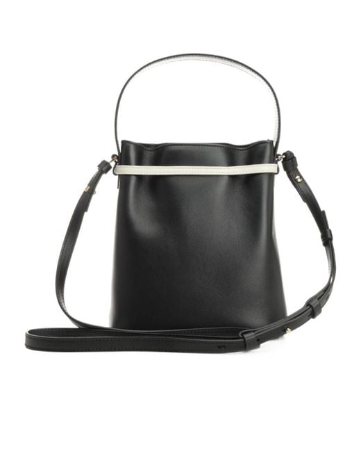 Ferragamo Black Ferragamo Bow Detailed Top Handle Bag