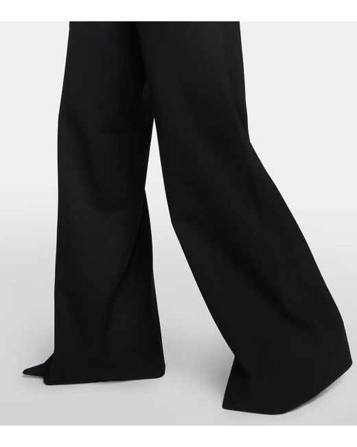 Wardrobe NYC Black Low-Rise Wide-Leg Casual Pants