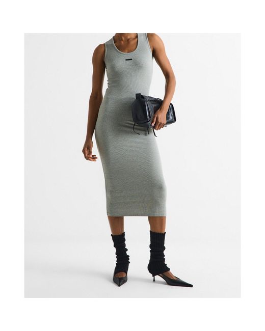 Fear Of God Gray Sleeveless Ribbed Dress