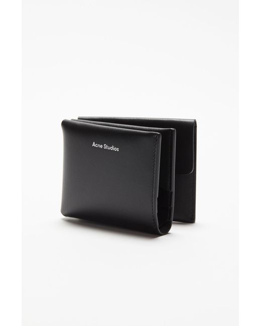 Acne Black Folded Card Holder for men