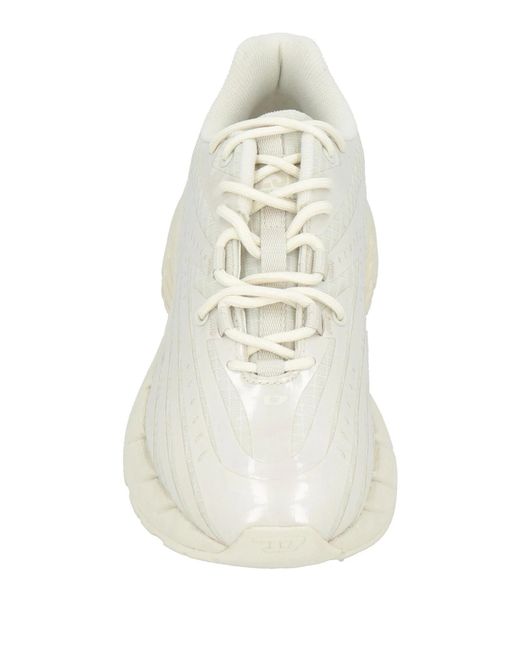 DIESEL White Minimalist Color Matching Low-Top Casual Shoes