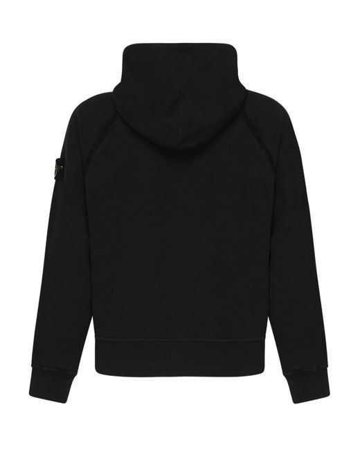 Stone Island Black Long-Sleeve Sweatshirt for men