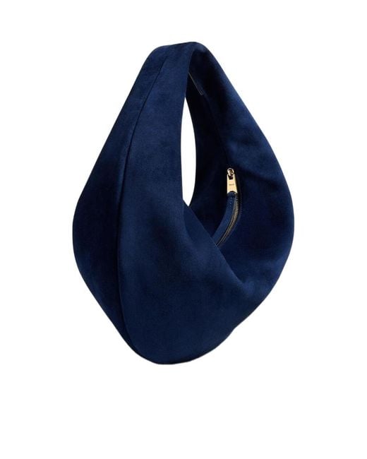 Khaite Blue Zip Shoulder Bag
