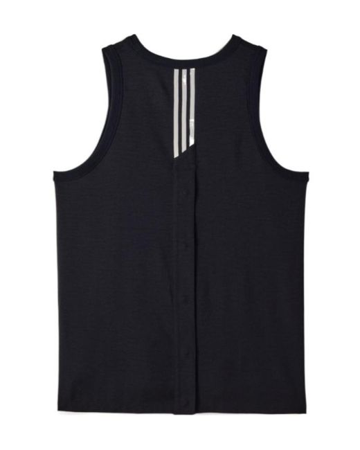 Y-3 Black Logo Printed Crewneck Tank Top for men