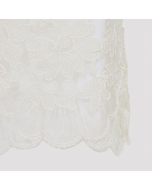 Ermanno Scervino White Midi Skirt