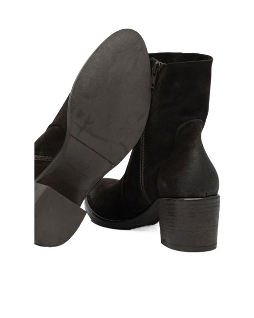 Strategia Black Chunky Heeled Ankle Boots