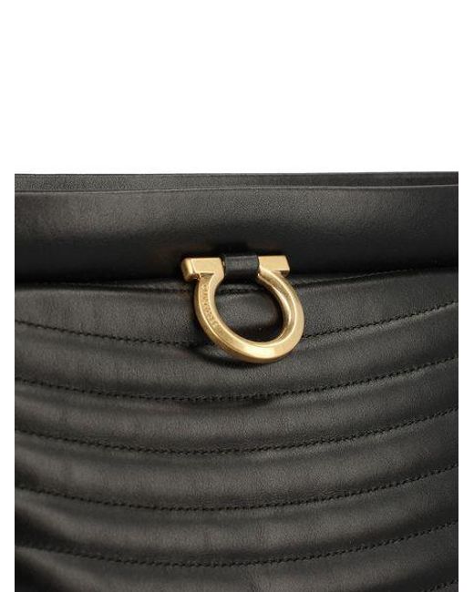 Ferragamo Black Ferragamo Gancini Shoulder Bag