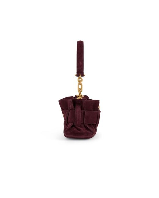 Balmain Purple Anthem Mini Shoulder Bag