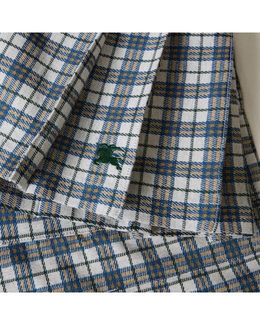 Burberry Blue Pleated Mini Skirt