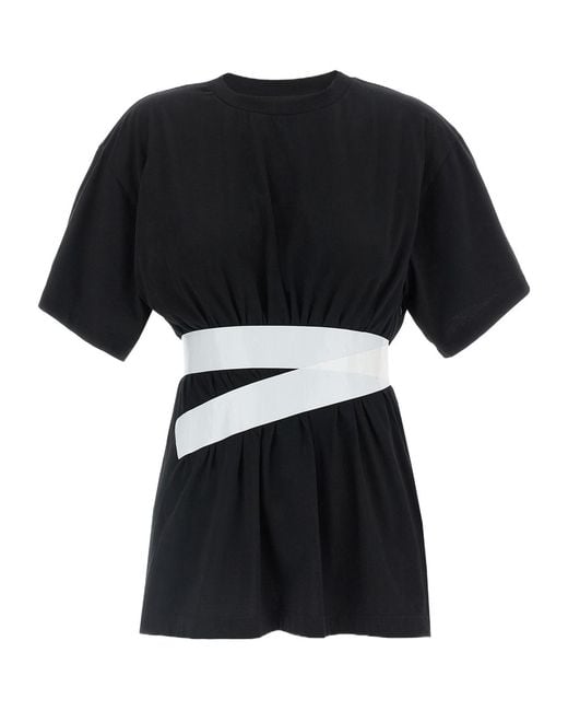 MM6 by Maison Margiela Black Taped Jersey T-Shirt