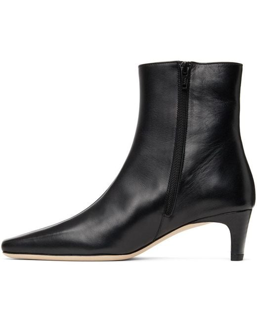 Staud Black Wally Ankle Boots