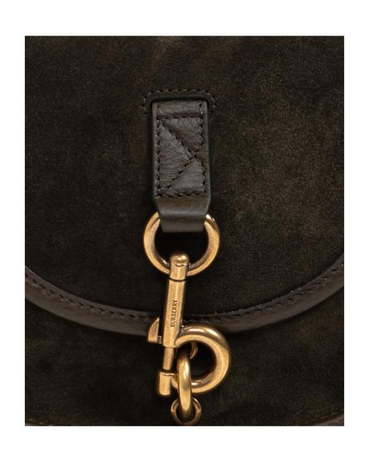 Burberry White Clip Foldover-Top Mini Shoulder Bag