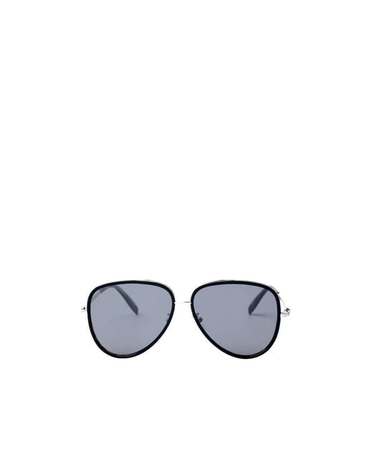 McQueen White Logo Details Sunglasses for men