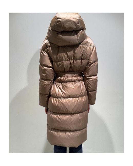Max Mara Brown Long-Sleeved Hooded Cotton Jacket