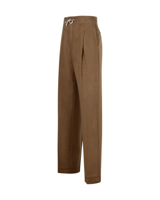 Maison Margiela Brown Mohair And Wool Trousers for men