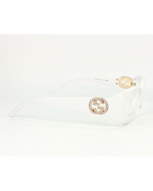 Gucci White Logo Details Flat Mirror