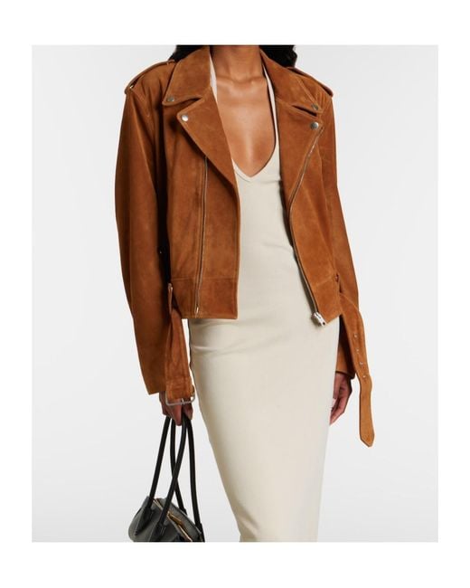 Nili Lotan Brown Evel Zipper Motorcycle Jacket