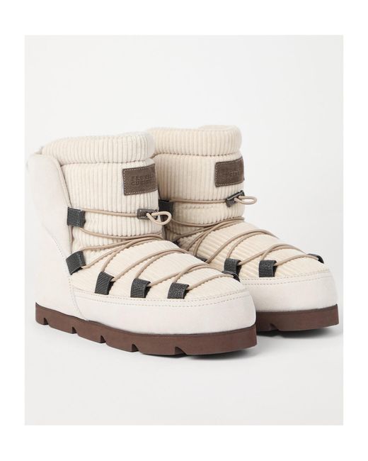 Brunello Cucinelli Natural Monili-Detail Snow Boots