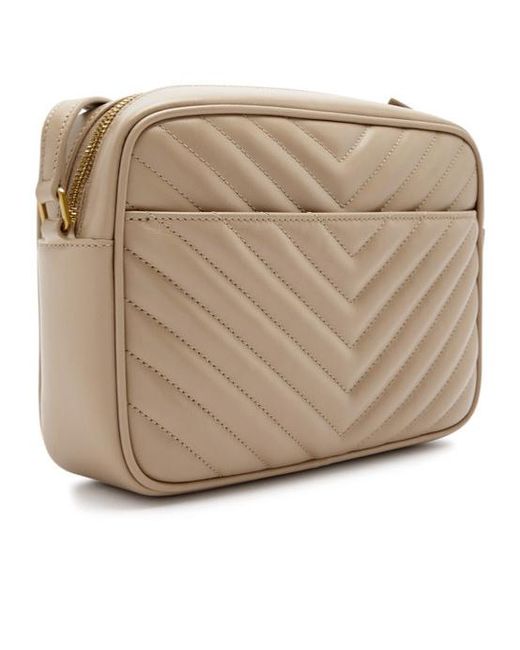 Saint Laurent Natural Lou Quilted Leather Cross-Body Bag