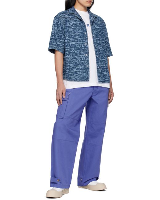Marni Blue Short Sleeve Shirts for men