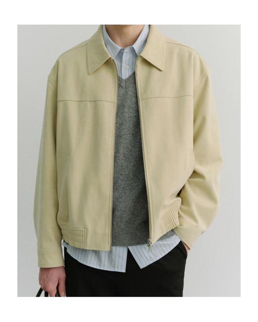 DUNST Natural Long-Sleeve Bomber Jacket for men