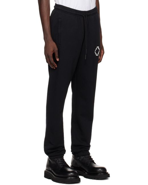 Marcelo Burlon Black County Of Milan Tempera Cross Sweatpants for men
