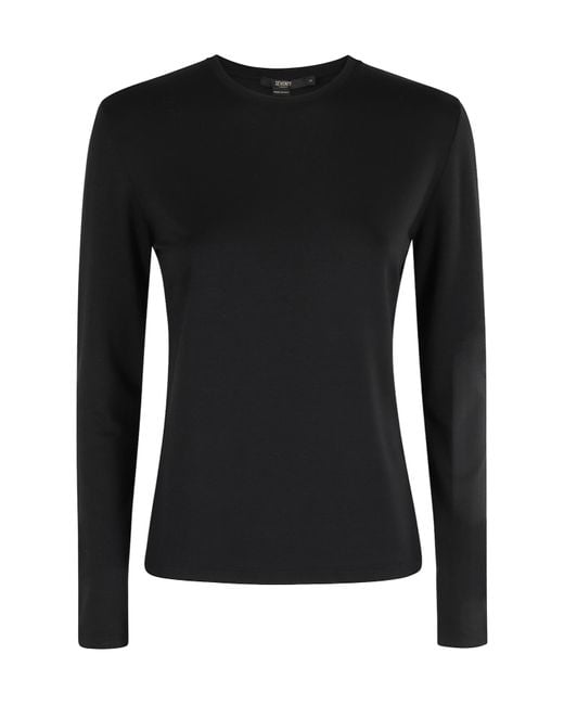 Seventy Black Long Sleeved Crewneck T-Shirt