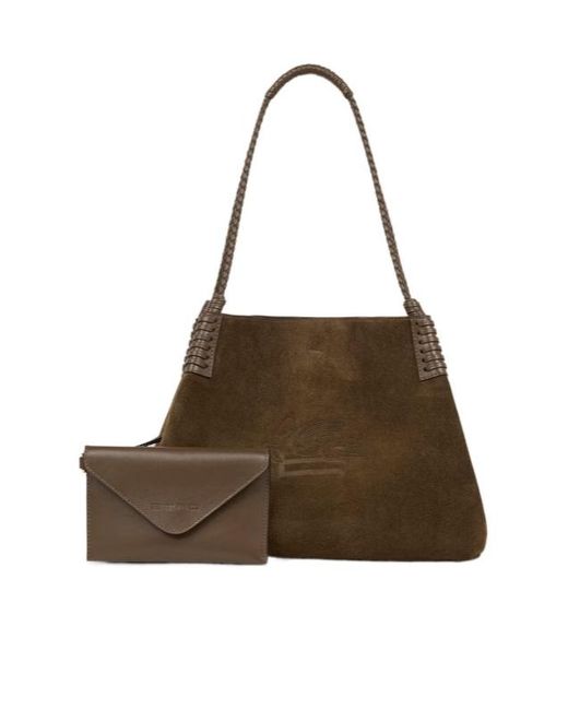 Etro Brown Medium Libra Shoulder Bag